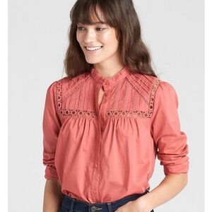 GAP Coral Lace Blouse
